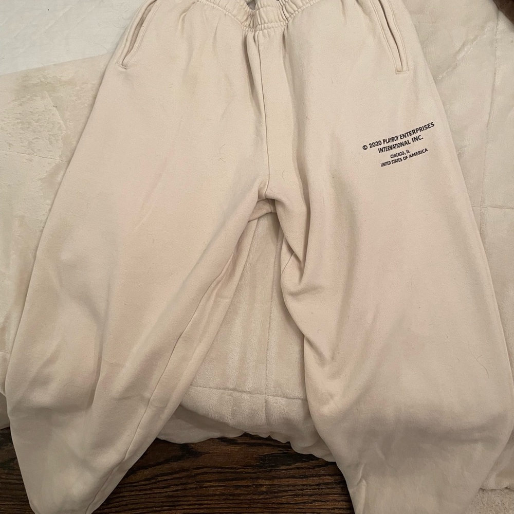 small, playboy, sweatpants